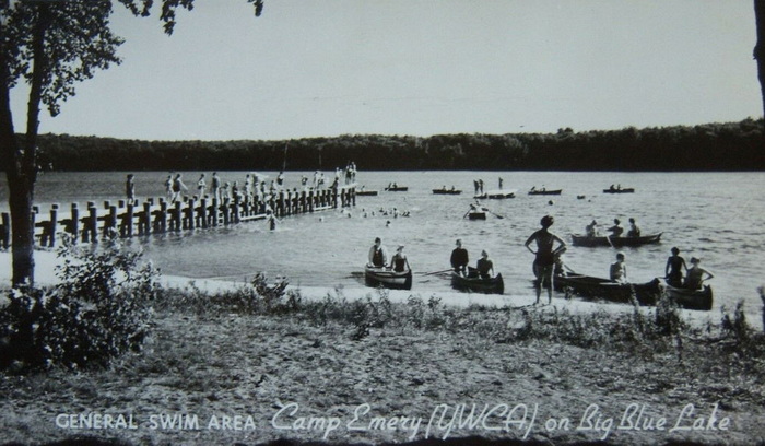 Camp Emery YWCA - Old Postcard View